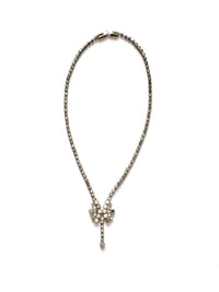 vintage rhinestone drop necklace