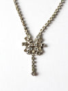 vintage rhinestone drop necklace