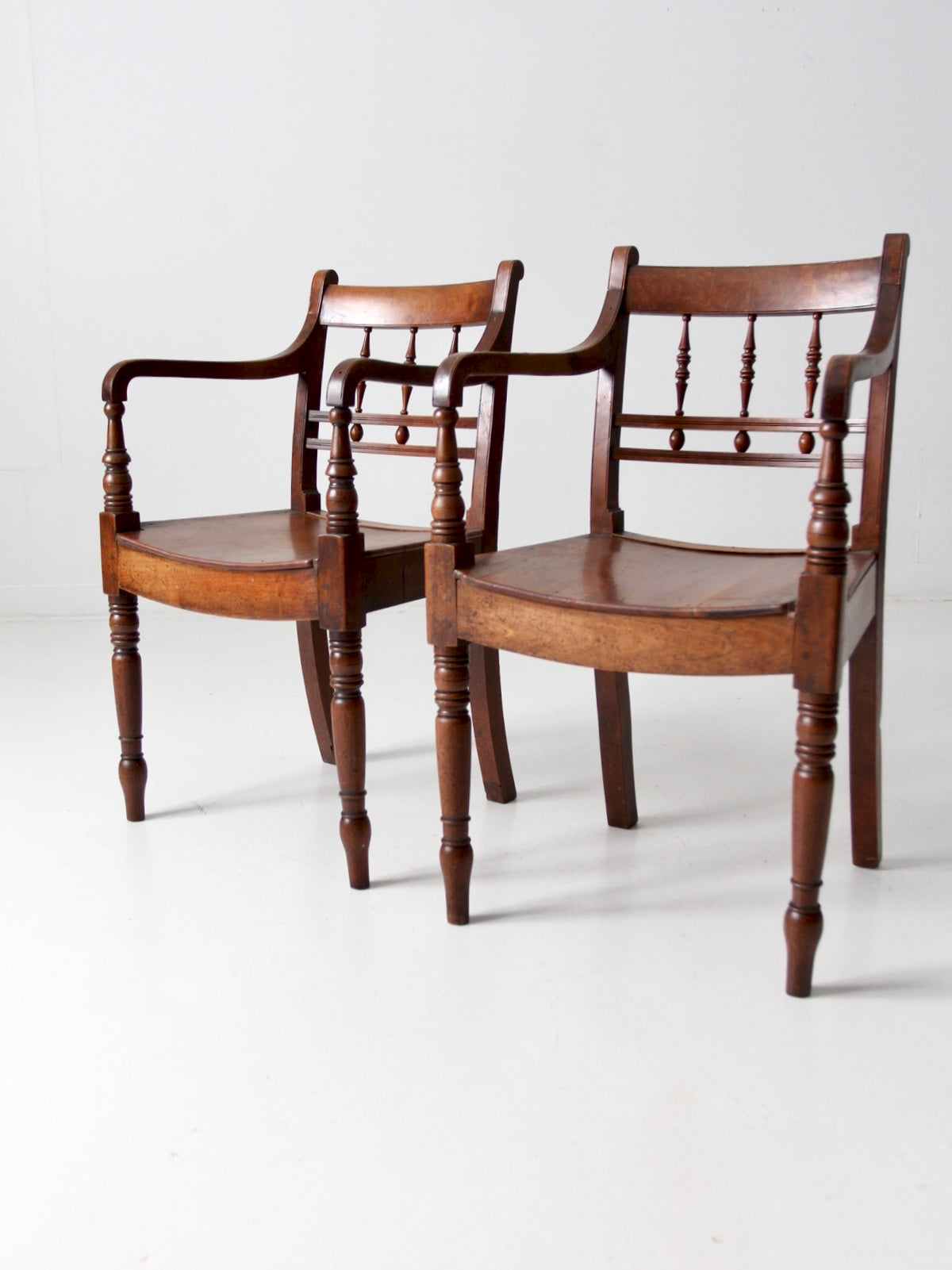 antique wooden parlor chairs pair