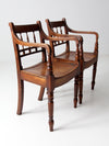 antique wooden parlor chairs pair