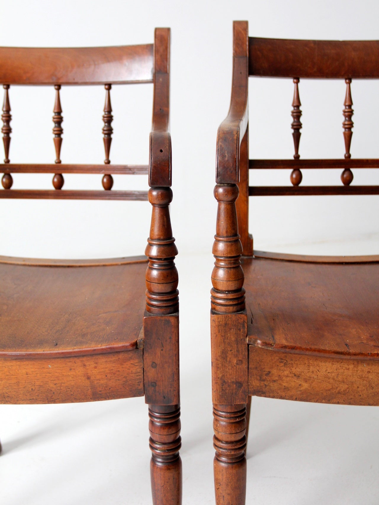 antique wooden parlor chairs pair