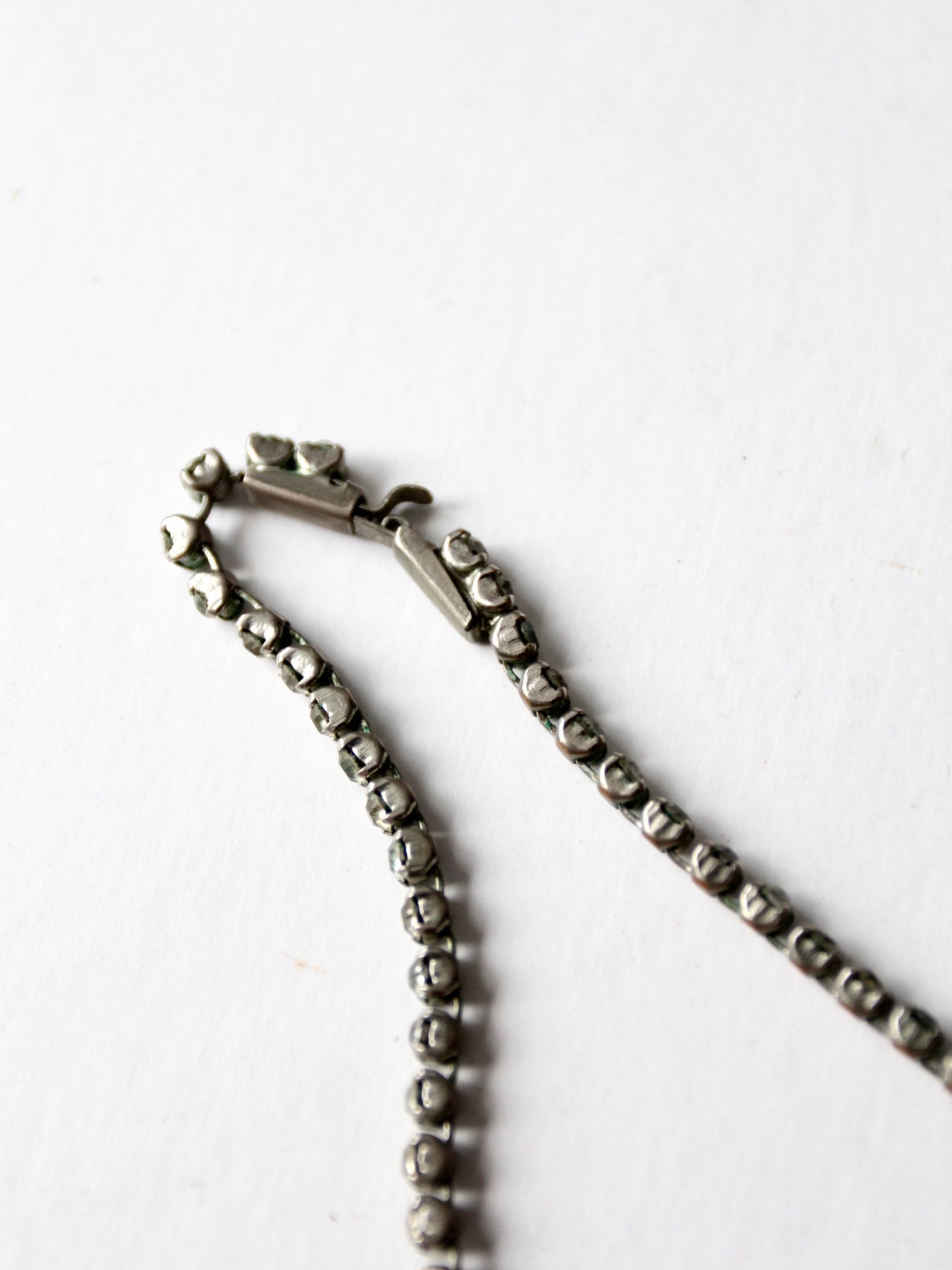 vintage rhinestone drop necklace
