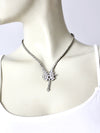 vintage rhinestone drop necklace