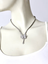 vintage rhinestone drop necklace