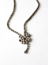 vintage rhinestone drop necklace