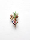 vintage Austrian crystal floral brooch