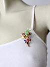 vintage Austrian crystal floral brooch