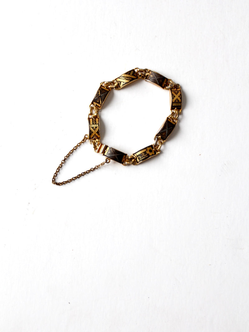 vintage damascene bracelet