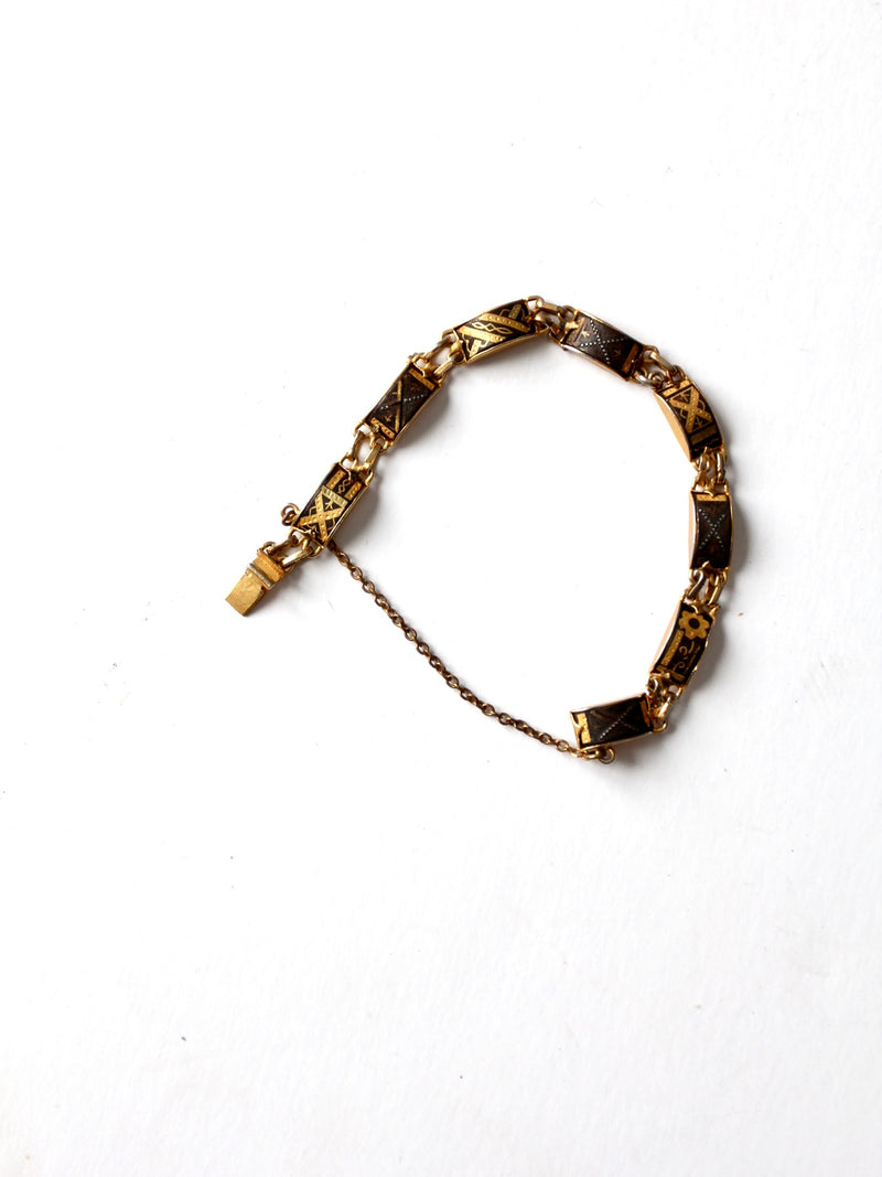 vintage damascene bracelet