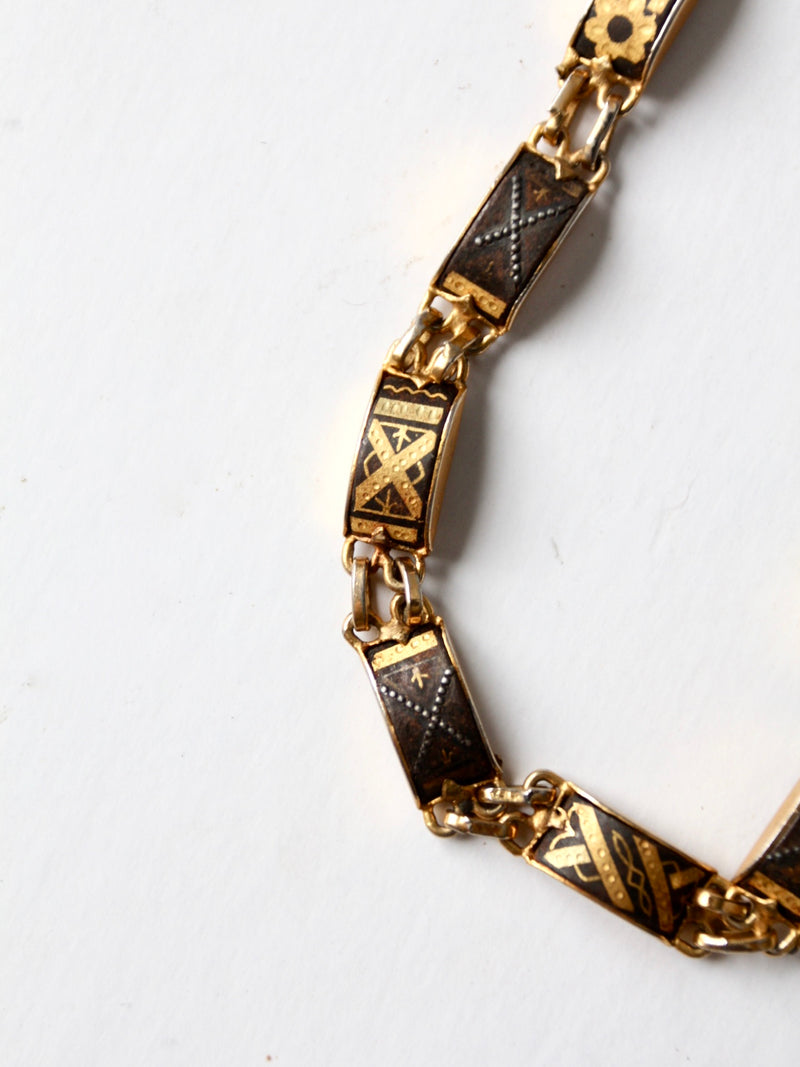 vintage damascene bracelet