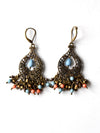 vintage filigree beaded drop earrings