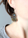 vintage filigree beaded drop earrings