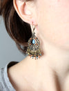 vintage filigree beaded drop earrings