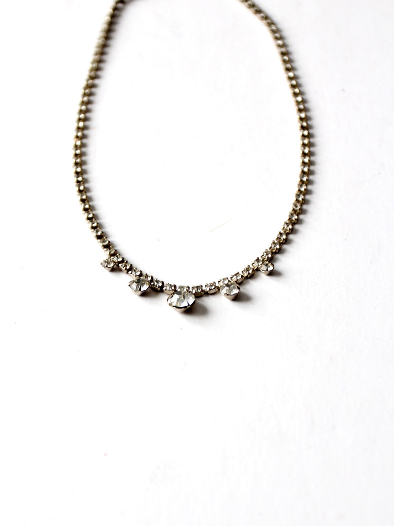 vintage rhinestone necklace