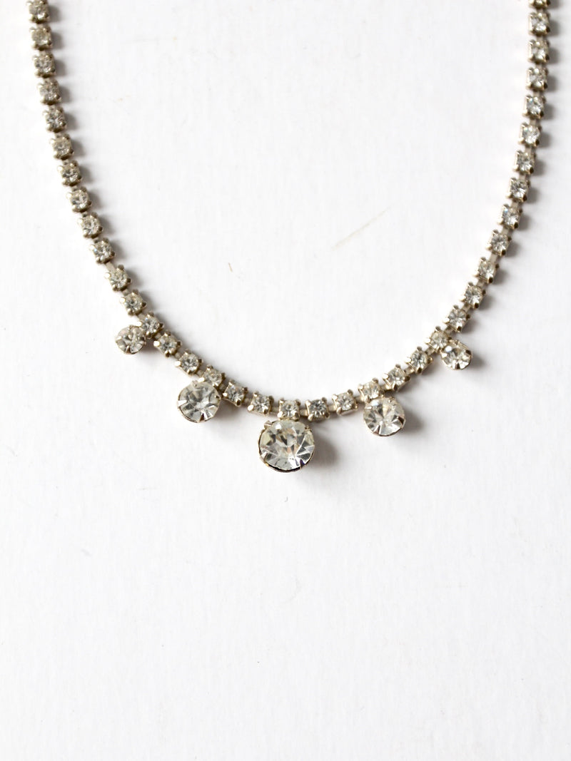 vintage rhinestone necklace