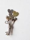 vintage Far Fetched mixed metal brooch