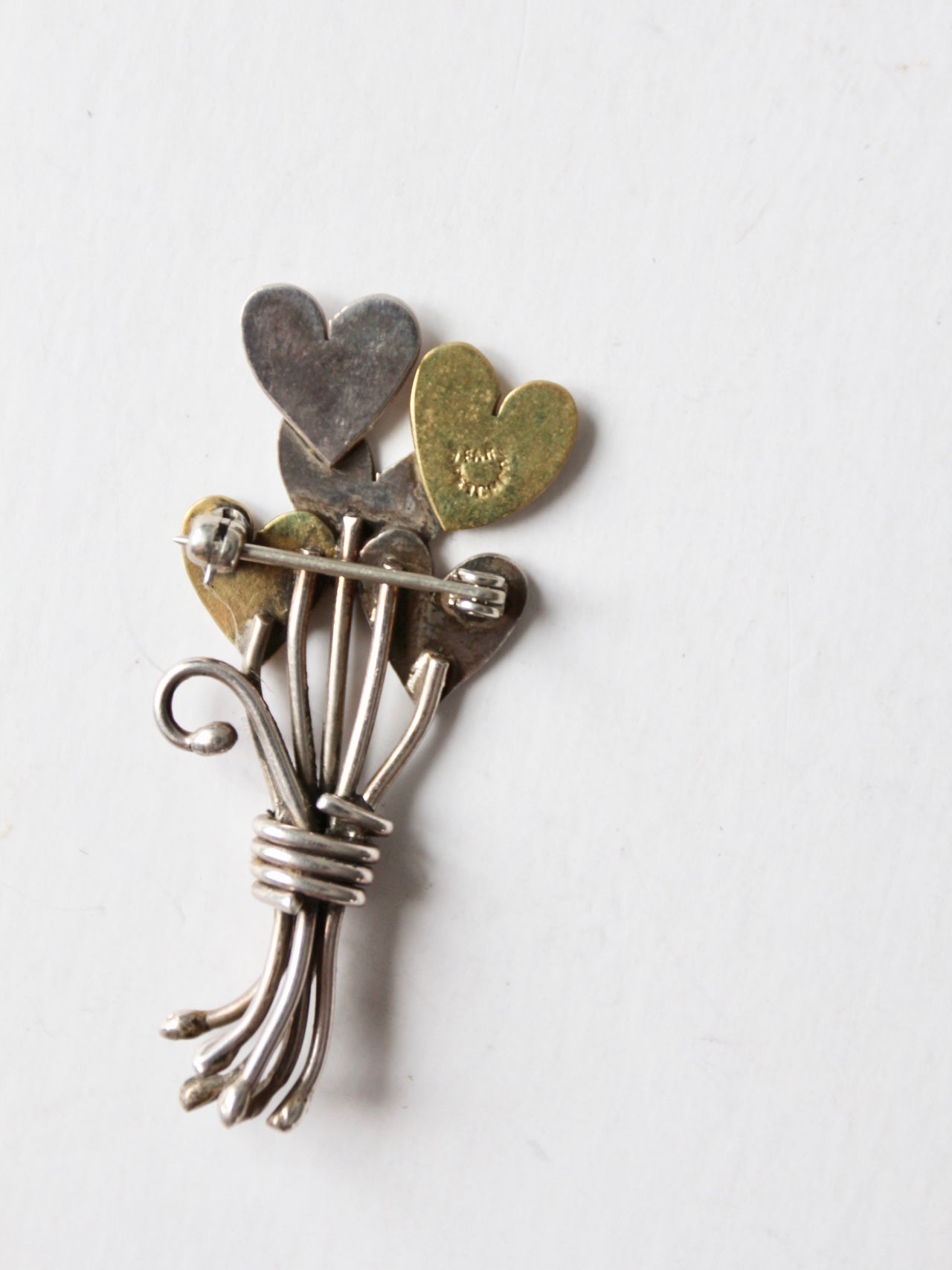 vintage Far Fetched mixed metal brooch
