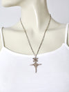 vintage filigree cross necklace
