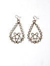 vintage brass boho drop earrings