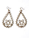 vintage brass boho drop earrings