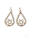 vintage brass boho drop earrings