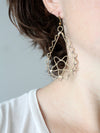 vintage brass boho drop earrings