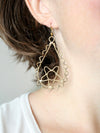 vintage brass boho drop earrings