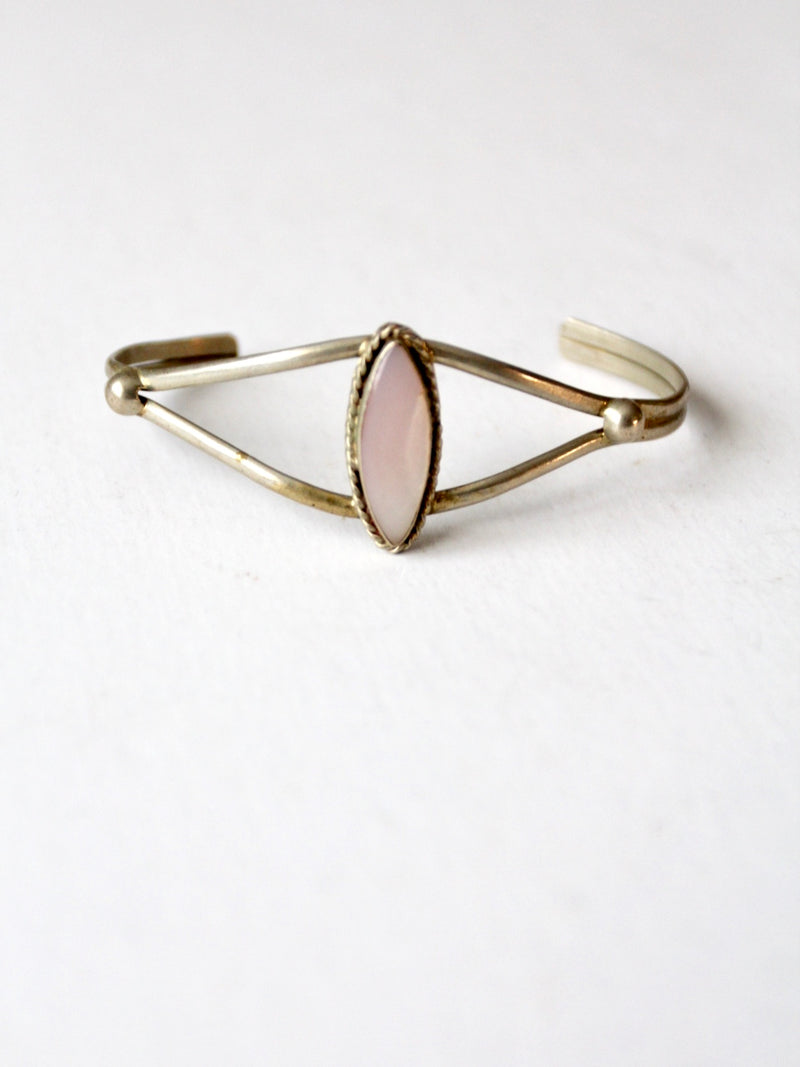 vintage pink shell cuff bracelet