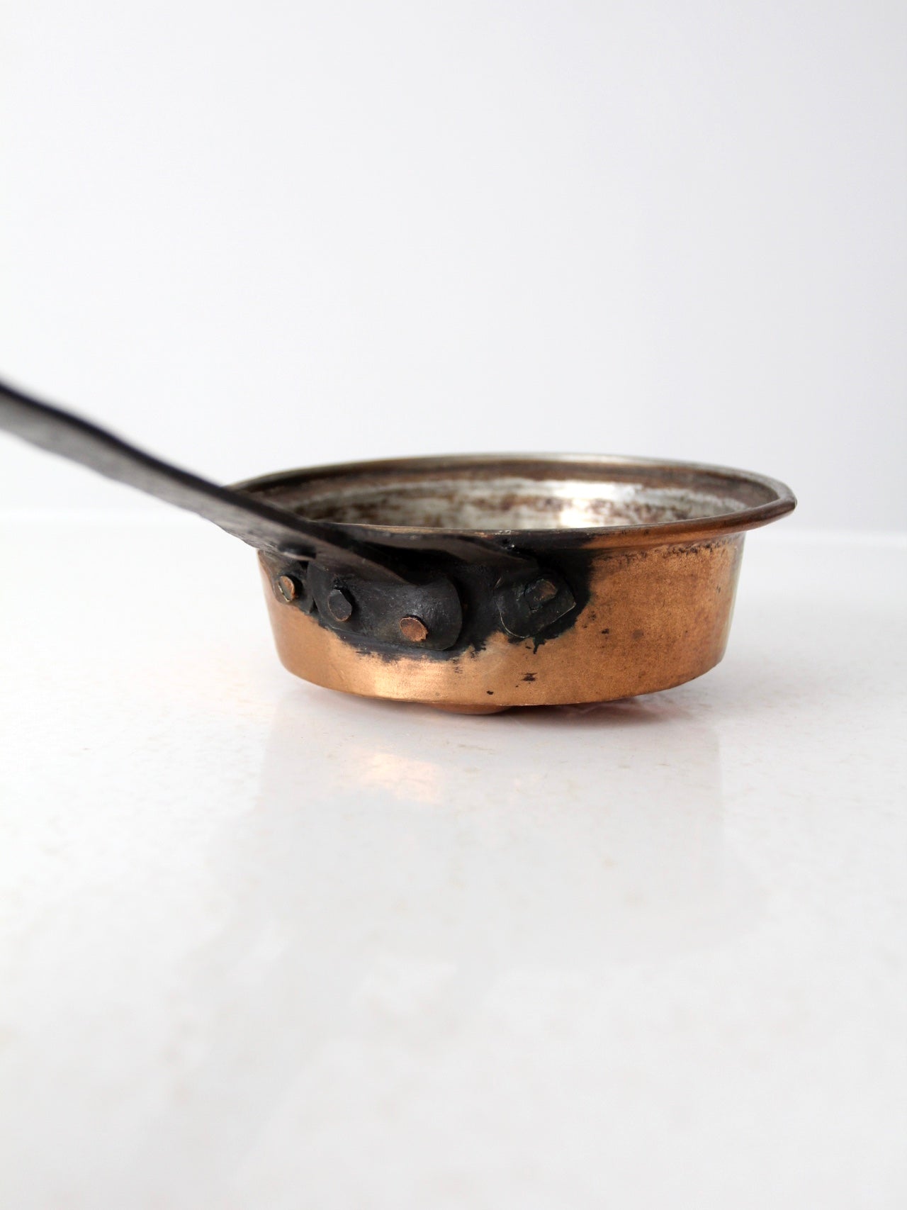 antique copper escargot pan