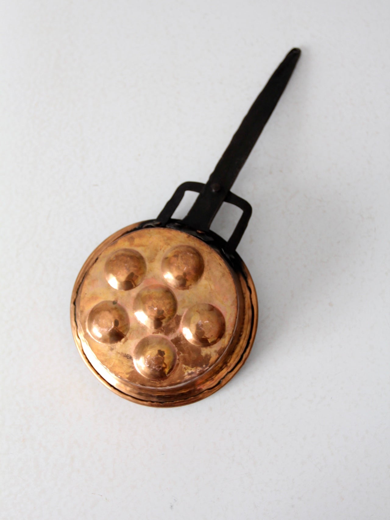 antique copper escargot pan