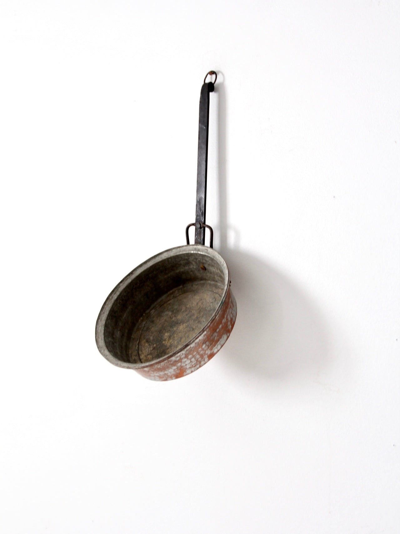 antique hammered copper pan