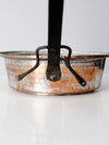 antique hammered copper pan