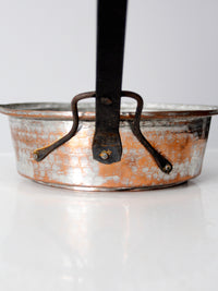 antique hammered copper pan