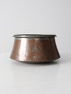 antique copper cauldron