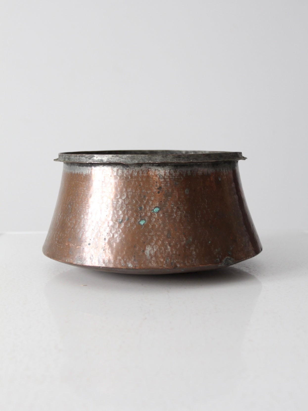 antique copper cauldron