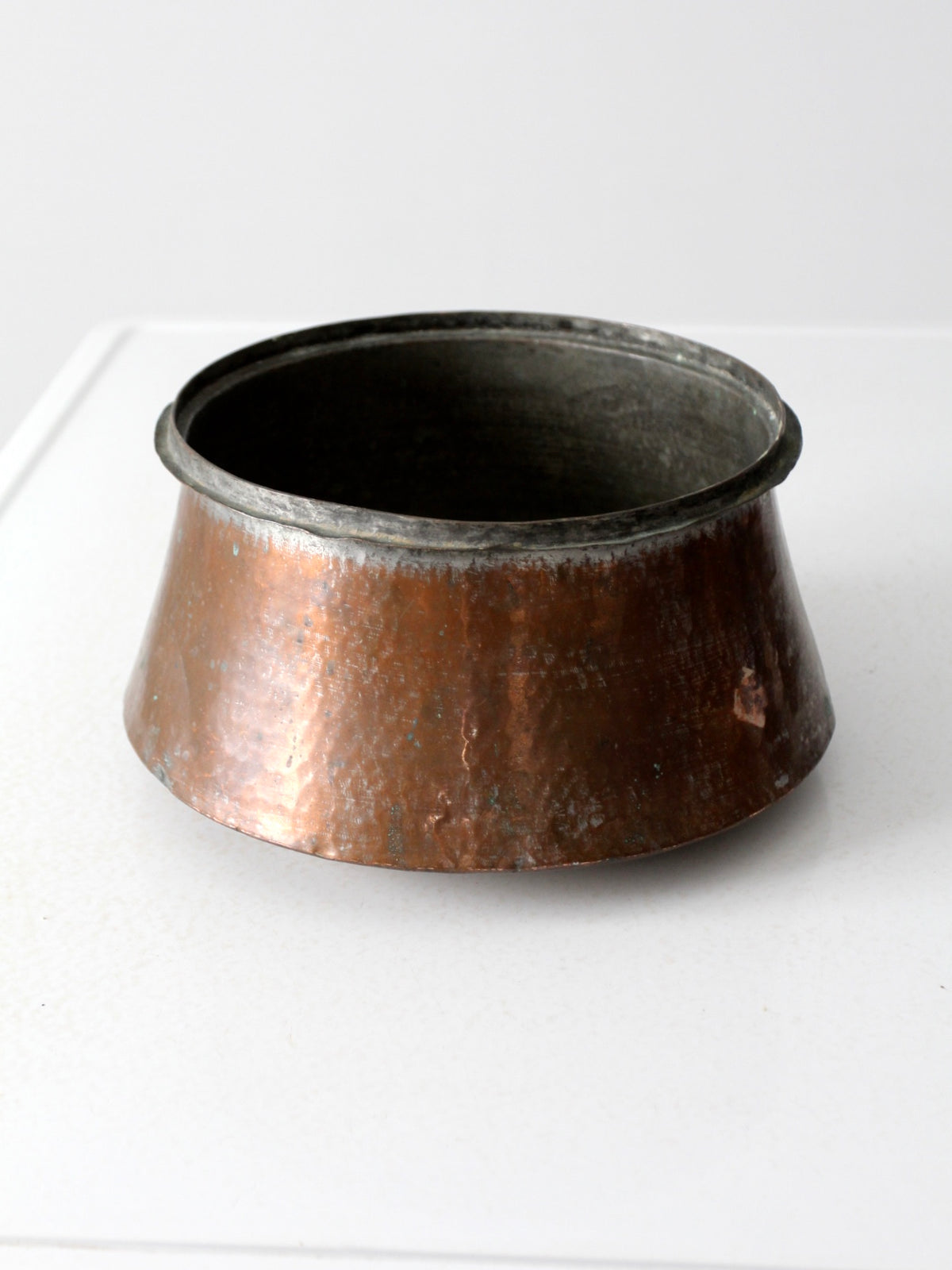 antique copper cauldron