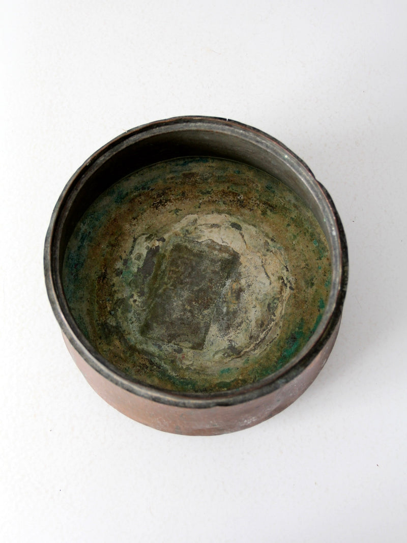 antique copper cauldron