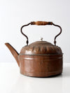 antique decorative copper tea kettle