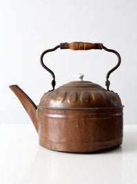 antique decorative copper tea kettle