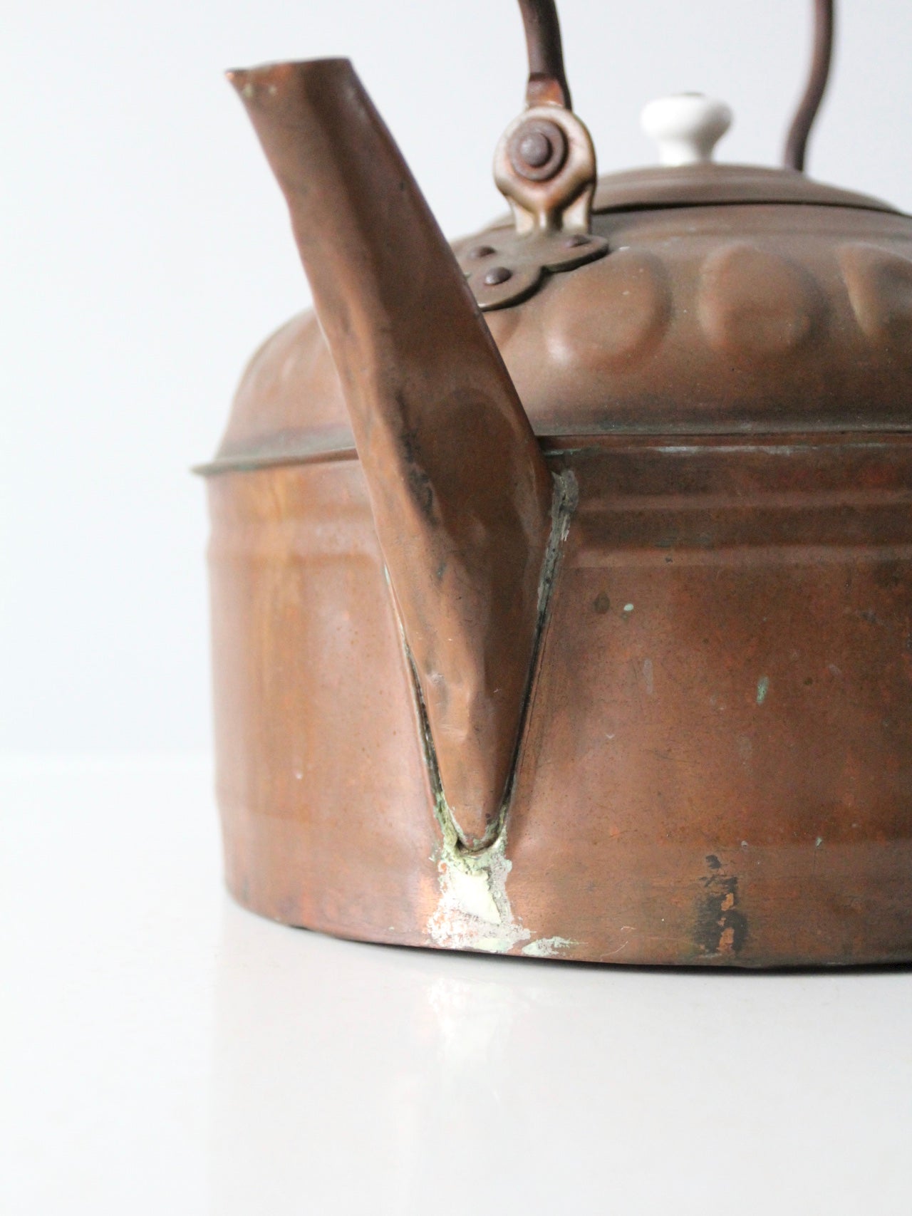 Vintage copper sale tea kettle