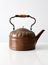 antique decorative copper tea kettle