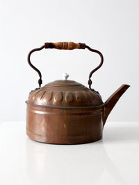 antique decorative copper tea kettle