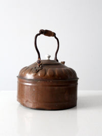 antique decorative copper tea kettle