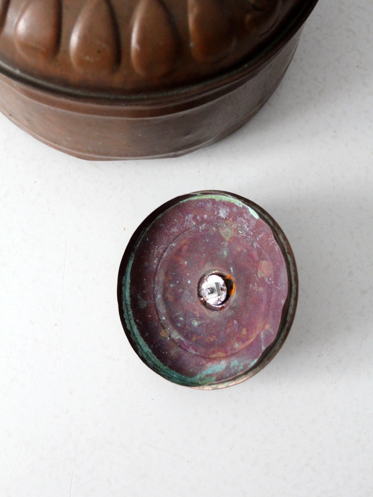antique decorative copper tea kettle