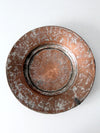 antique shallow copper bowl
