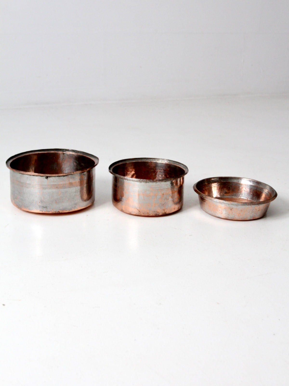 antique copper basin bowls set/3