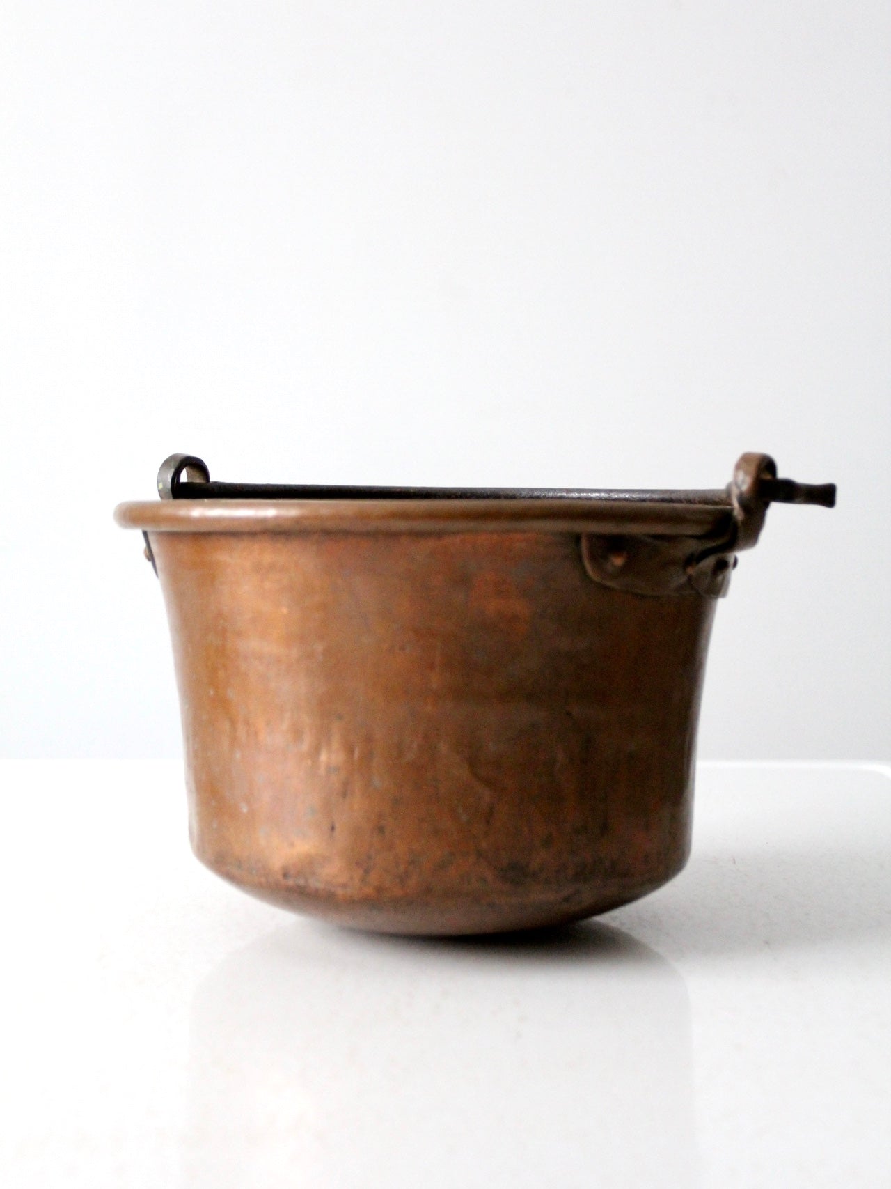 antique copper hearth pot
