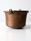 antique copper hearth pot