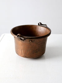 antique copper hearth pot