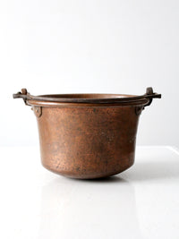 antique copper hearth pot